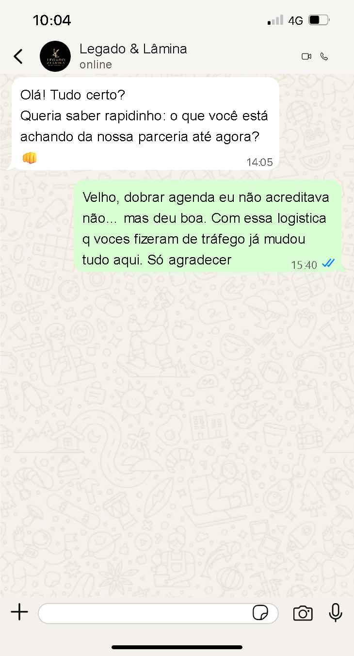 Terceiro depoimento de cliente satisfeito